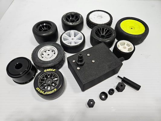 001 -  RC Car Tire Sidewall Spinner/Gluer - All Adapters included